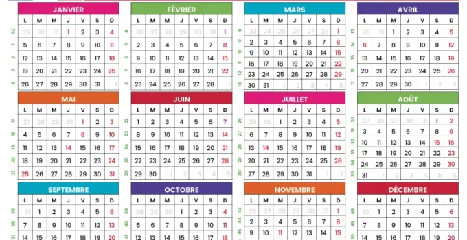 Calendrier 2026 À Imprimer