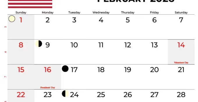 February 2026 Calendar Printable