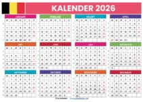 Kalender 2026 Met Weeknummers België