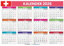 Kalender 2026 Schweiz Zum Ausdrucken