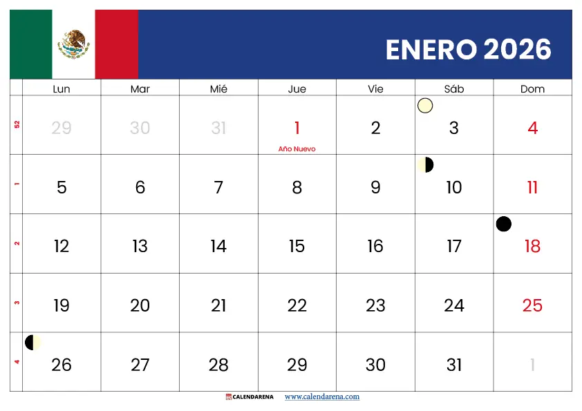 Luna Llena Enero 2026 México