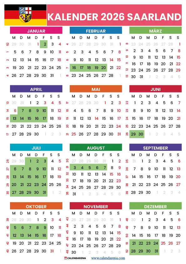 ferien saarland 2026