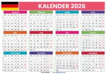 kalender 2026 mit ferien