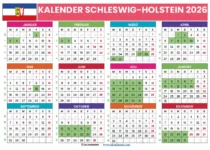 kalender 2026 schleswig holstein