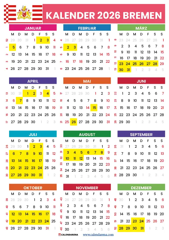 schulferien bremen 2026