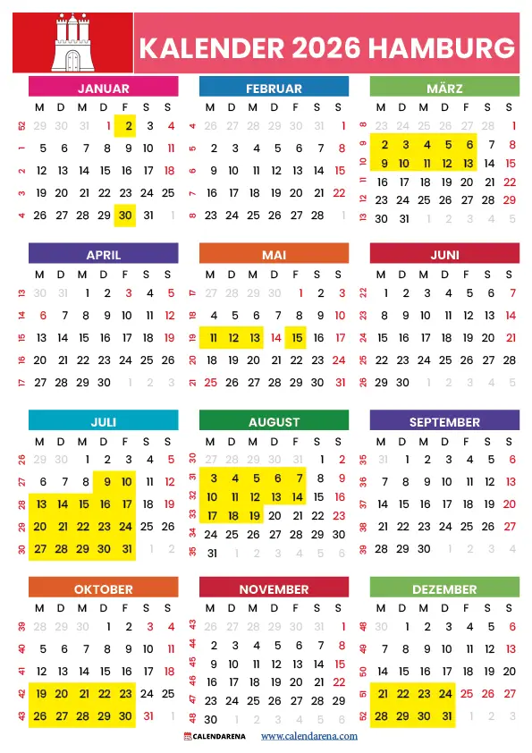 schulferien hamburg 2026