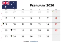February 2026 Calendar Australia