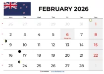 February 2026 Calendar Nz
