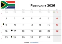 February 2026 Calendar South Africa