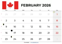February 2026 Calendar With Holidays Canada