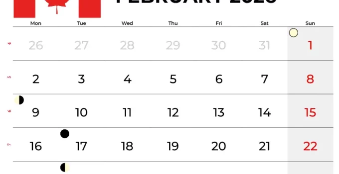February 2026 Calendar With Holidays Canada