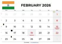 February 2026 Calendar With Holidays India