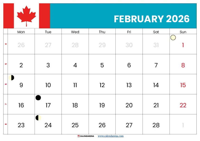 February 2026 Canada Calendar