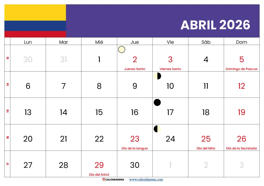 Abril 2026 Colombia
