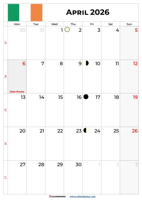 April Holidays 2026 Ireland