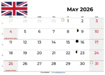 May 2026 Calendar Uk