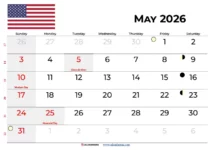 May 2026 Calendar With Holidays United States