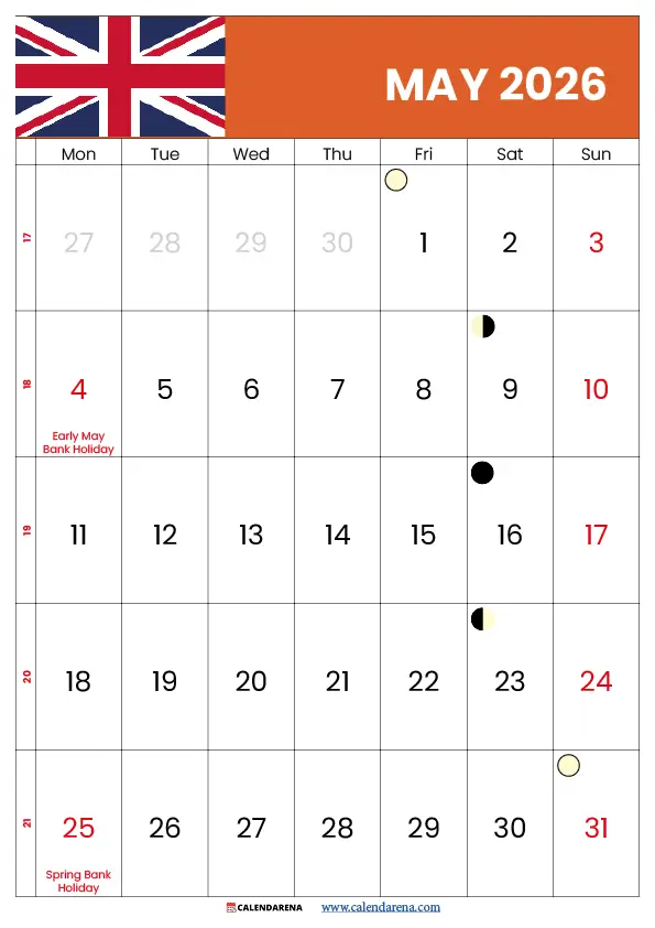 May 2026 Uk Calendar