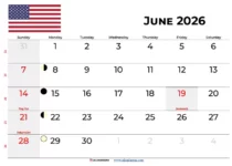 June 2026 Calendar