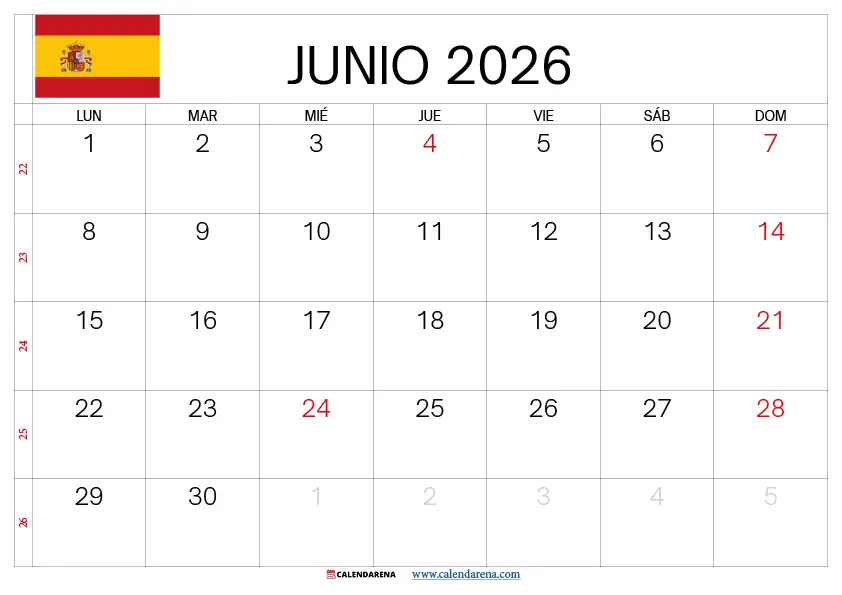 Junio 2026 España