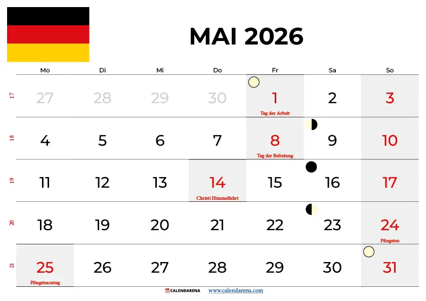 Kalender Mai 2026