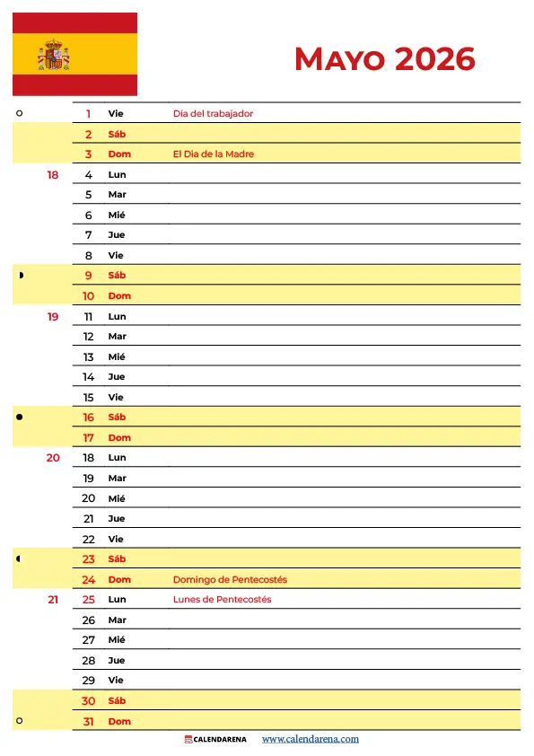 Luna Llena Mayo 2026 España