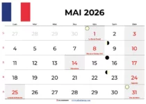 Mai 2026 Calendrier
