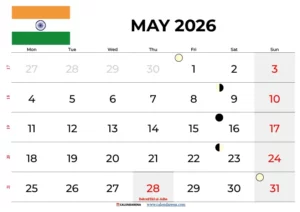 May 2026 Calendar India