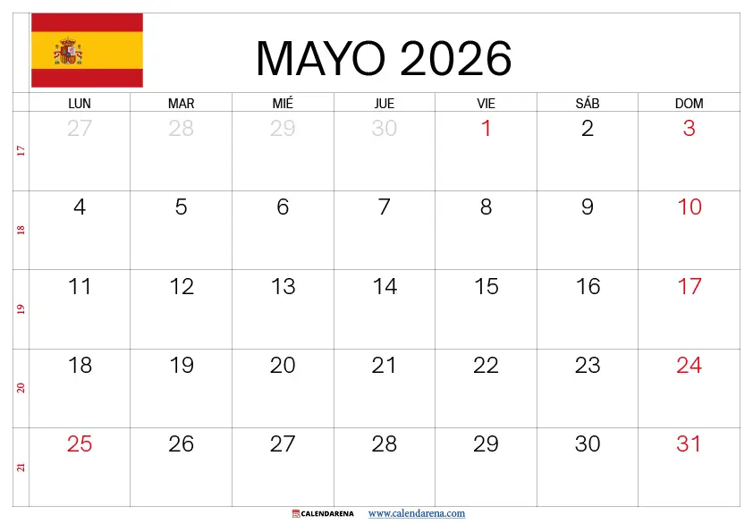 Mayo 2026 España