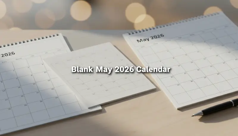 Free Blank Calendar May 2026 Printable PDF with Notes Sidebar