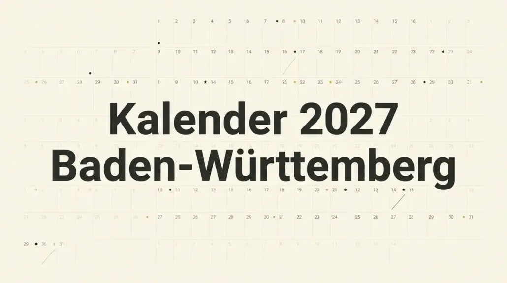 Kalender 2027 Baden-Württemberg