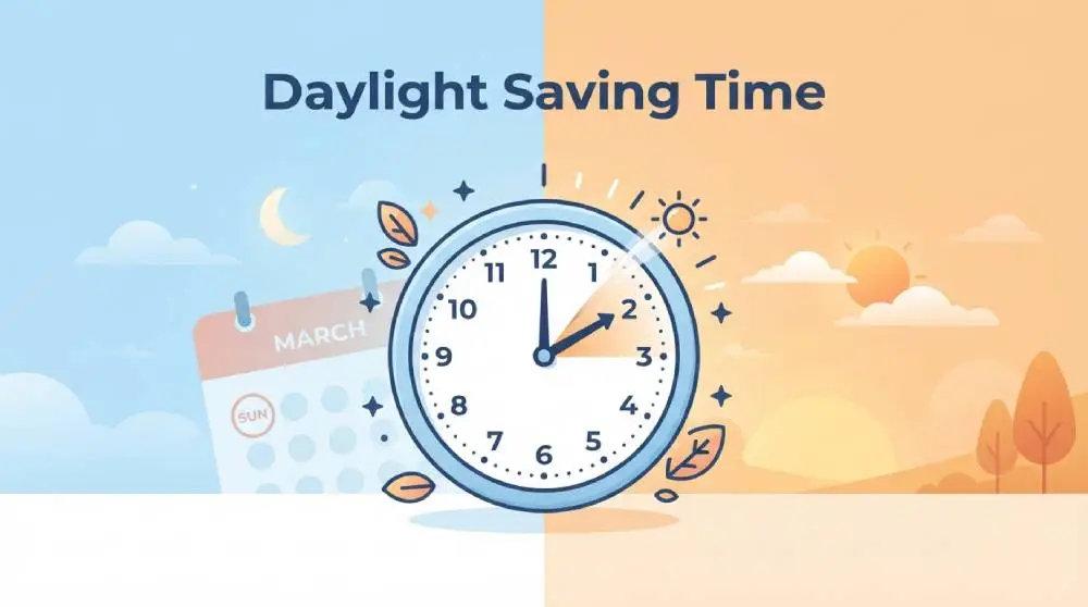 Clock being set forward one hour for Daylight Saving Time in the USA